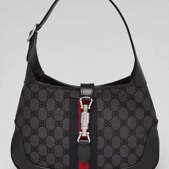 Balenciaga x Gucci Black/Grey Canvas/Leather The Hacker Project 1961 Small Ja... - Picture 1 of 11